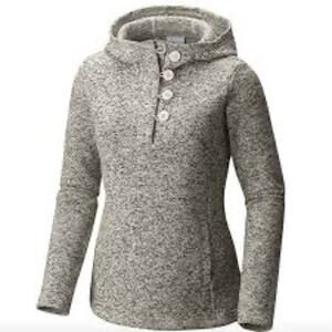 Columbia Darling Days Women's Button-Neck Hooded Sweater-Size M
